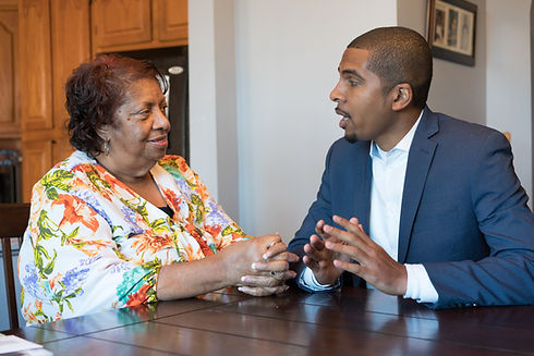 Caylin Young at a community gathering